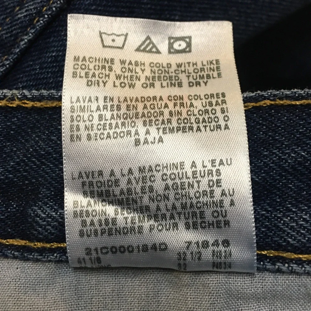 Wrangler Jeans Mens 38x32 Blue Premium Quality Straight Leg Denim Dark Wash